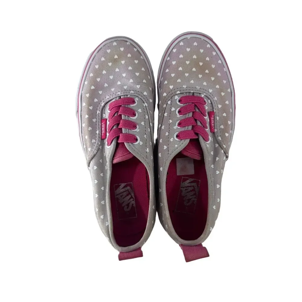 VANS Kids sz 1.5 Girls Polka Dots and Hot Pink